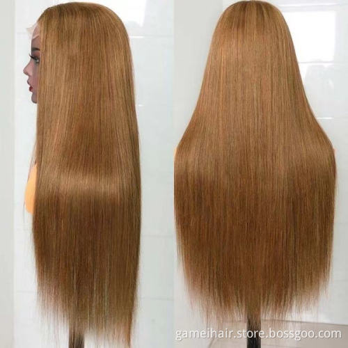Glueless Lace Frontal Wig Vendor Pre Plucked Indian Virgin Cuticle Aligned Human Hair Full HD Lace Closure Front Wig Wholesale
